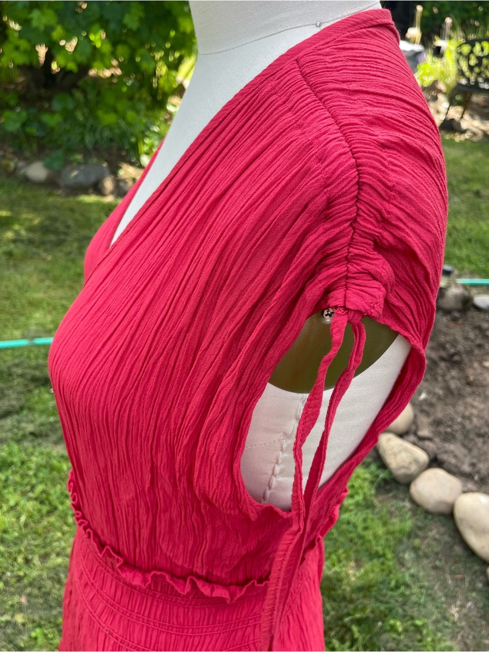 Max Studio Red V-Neck Maxi Dress - Picture 2 of 7